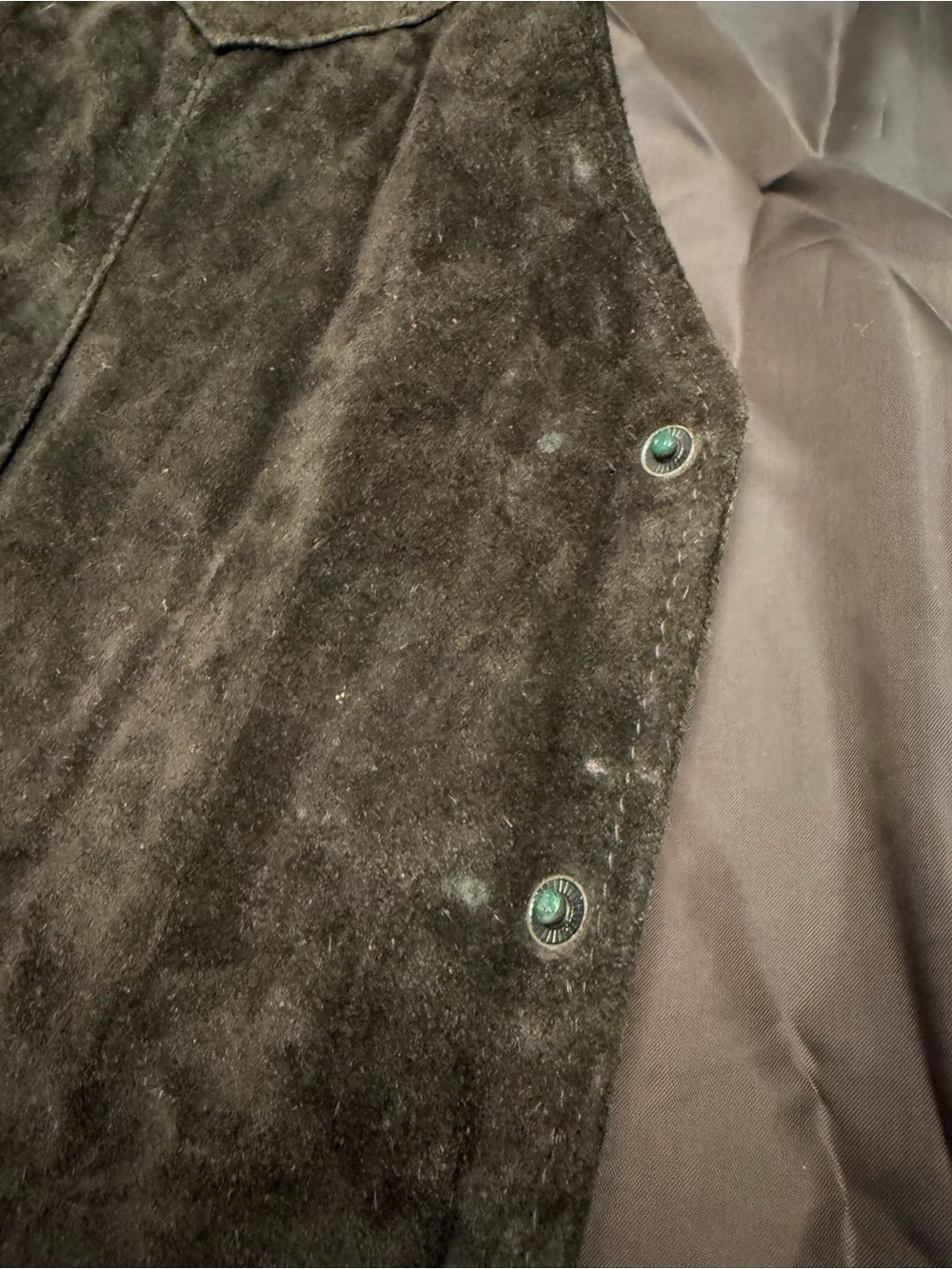 Cody James Men’s Dark Brown Suede Vest - Picture 3 of 3